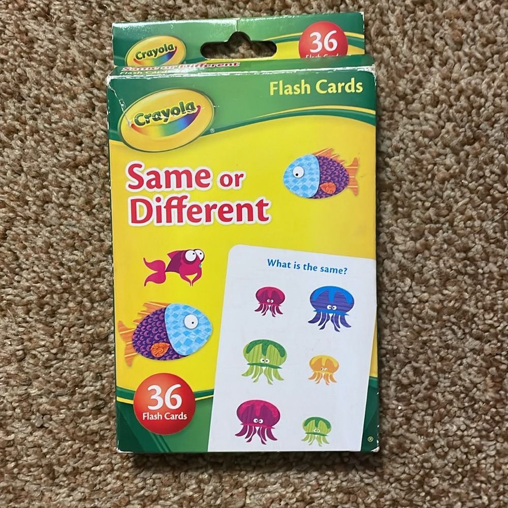 Crayola Flash Cards, Same or Different
